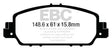 EBC 13+ Honda Accord Coupe 2.4 EX Ultimax2 Front Brake Pads EBC Brake Pads - OE  AXOPROS
