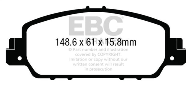 EBC 13+ Honda Accord Coupe 2.4 EX Ultimax2 Front Brake Pads EBC Brake Pads - OE  AXOPROS