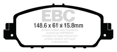 EBC 13+ Honda Accord Coupe 2.4 EX Yellowstuff Front Brake Pads EBC Brake Pads - Performance  AXOPROS