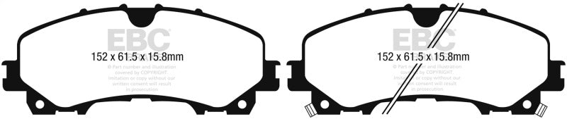 EBC 13+ Infiniti Q50 3.7 Yellowstuff Front Brake Pads EBC Brake Pads - Performance  AXOPROS