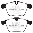 EBC 13+ Jaguar F-Type (Cast Iron Rotors Only) 3.0 Supercharged (340) Redstuff Front Brake Pads EBC Brake Pads - Performance  AXOPROS