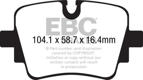 EBC 13+ Jaguar F-Type (Cast Iron Rotors Only) 3.0 Supercharged (340) Redstuff Rear Brake Pads EBC Brake Pads - Performance  AXOPROS