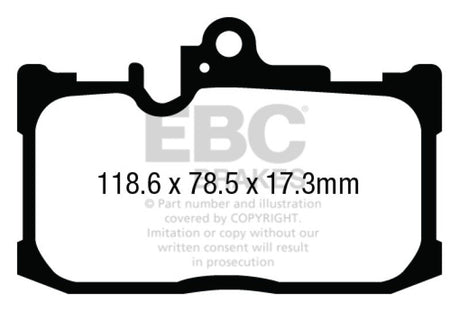 EBC 13+ Lexus GS350 3.5 F-Sport RWD Redstuff Front Brake Pads EBC Brake Pads - Performance  AXOPROS