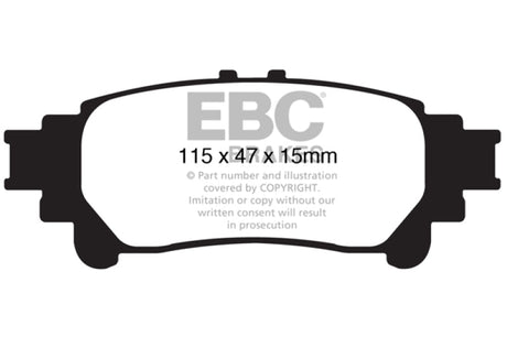 EBC 13+ Lexus GS350 3.5 RWD Yellowstuff Rear Brake Pads EBC Brake Pads - Performance  AXOPROS