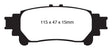EBC 13+ Lexus GS350 3.5 RWD Yellowstuff Rear Brake Pads EBC Brake Pads - Performance  AXOPROS