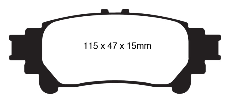 EBC 13+ Lexus GS350 3.5 RWD Yellowstuff Rear Brake Pads EBC Brake Pads - Performance  AXOPROS