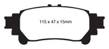 EBC 13+ Lexus GS350 3.5 RWD Yellowstuff Rear Brake Pads EBC Brake Pads - Performance  AXOPROS