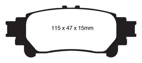 EBC 13+ Lexus GS350 3.5 RWD Yellowstuff Rear Brake Pads EBC Brake Pads - Performance  AXOPROS