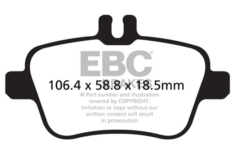 EBC 13+ Mercedes-Benz CLA250 2.0 Turbo Ultimax2 Rear Brake Pads EBC Brake Pads - OE  AXOPROS