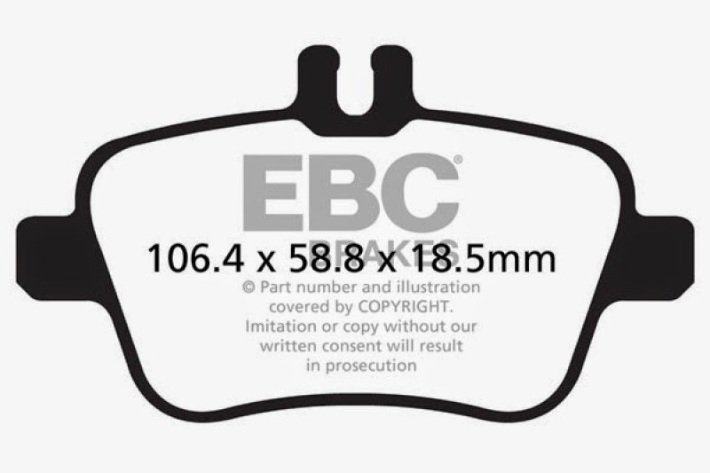 EBC 13+ Mercedes-Benz CLA250 2.0 Turbo Ultimax2 Rear Brake Pads EBC Brake Pads - OE  AXOPROS