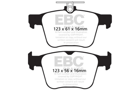EBC 14-20 Audi S3 2.0 Turbo Redstuff Rear Brake Pads EBC Brake Pads - Performance  AXOPROS