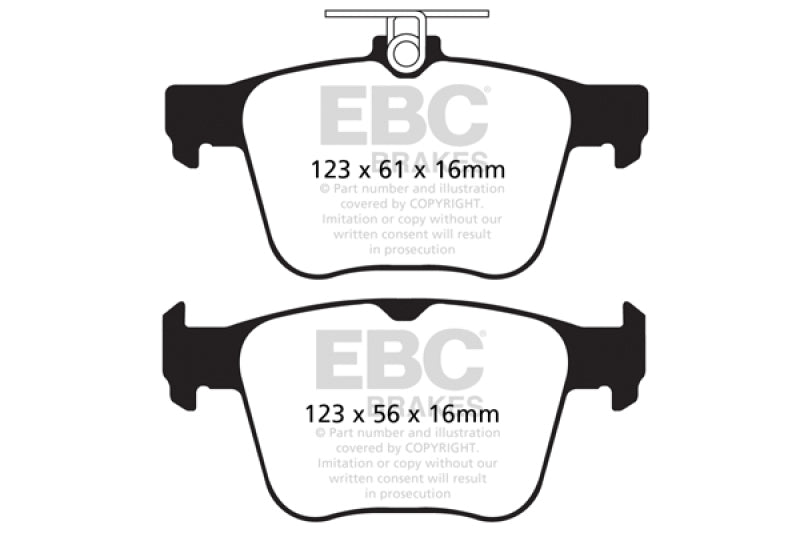 EBC 14-20 Audi S3 2.0 Turbo Yellowstuff Rear Brake Pads EBC Brake Pads - Performance  AXOPROS