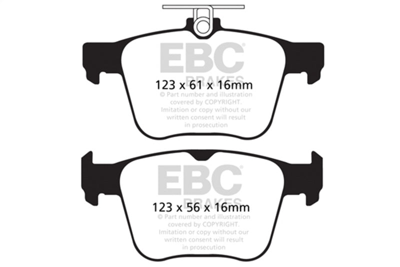 EBC 14-20 Audi S3 2.0 Turbo Yellowstuff Rear Brake Pads EBC Brake Pads - Performance  AXOPROS