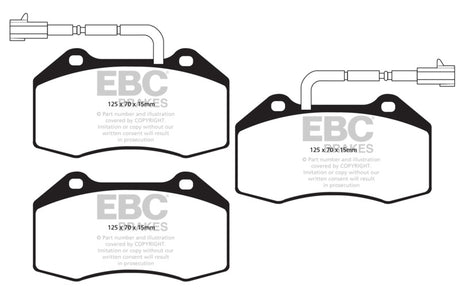 EBC 14+ Alfa Romeo 4C 1.75 Turbo Yellowstuff Front Brake Pads EBC Brake Pads - Performance  AXOPROS