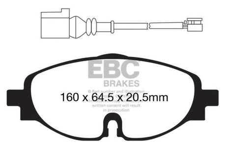 EBC 14+ Audi A3 1.8 Turbo Greenstuff Front Brake Pads EBC Brake Pads - Performance  AXOPROS