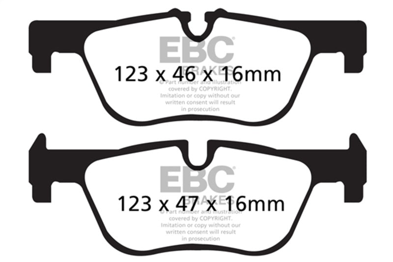 EBC 14+ BMW 228 Coupe 2.0 Turbo ATE calipers Redstuff Rear Brake Pads EBC Brake Pads - Performance  AXOPROS
