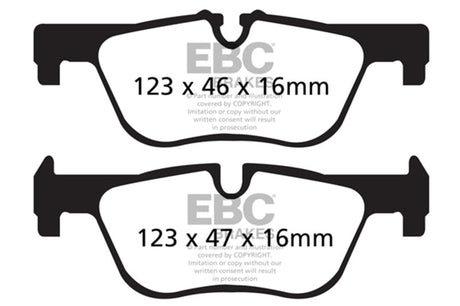 EBC 14+ BMW 228 Coupe 2.0 Turbo ATE calipers Redstuff Rear Brake Pads EBC Brake Pads - Performance  AXOPROS