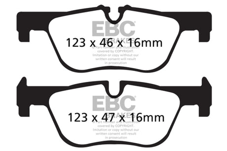 EBC 14+ BMW 228 Coupe 2.0 Turbo ATE calipers Redstuff Rear Brake Pads EBC Brake Pads - Performance  AXOPROS