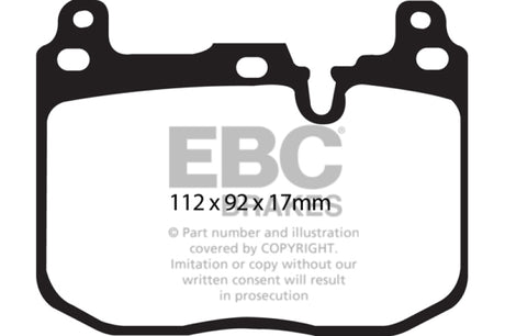 EBC 14+ BMW 228 Coupe 2.0 Turbo Brembo calipers Greenstuff Front Brake Pads EBC Brake Pads - Performance  AXOPROS