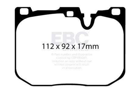 EBC 14+ BMW M3 3.0 Twin Turbo (F80) Redstuff Front Brake Pads EBC Brake Pads - Performance  AXOPROS