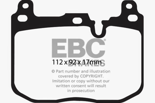 EBC 14+ BMW M3 3.0 Twin Turbo (F80) Redstuff Front Brake Pads EBC Brake Pads - Performance  AXOPROS