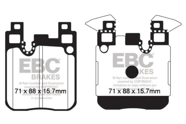 EBC 14+ BMW M3 3.0 Twin Turbo (F80) Redstuff Rear Brake Pads EBC Brake Pads - Performance  AXOPROS