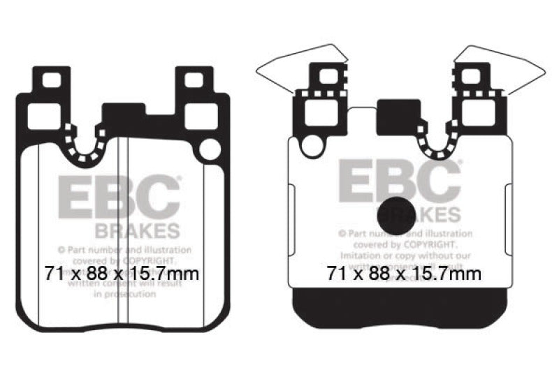 EBC 14+ BMW M3 3.0 Twin Turbo (F80) Yellowstuff Rear Brake Pads EBC Brake Pads - Performance  AXOPROS