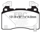 EBC 14+ Cadillac CTS Vsport 3.6 Twin Turbo Yellowstuff Front Brake Pads EBC Brake Pads - Performance  AXOPROS