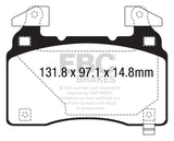 EBC 14+ Cadillac CTS Vsport 3.6 Twin Turbo Yellowstuff Front Brake Pads EBC Brake Pads - Performance  AXOPROS