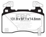 EBC 14+ Cadillac CTS Vsport 3.6 Twin Turbo Yellowstuff Front Brake Pads EBC Brake Pads - Performance  AXOPROS