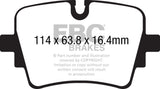 EBC 14+ Jaguar F-Type (Cast Iron Rotors Only) 5.0 Supercharged (490) Yellowstuff Rear Brake Pads EBC Brake Pads - Performance  AXOPROS