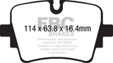 EBC 14+ Jaguar F-Type (Cast Iron Rotors Only) 5.0 Supercharged (490) Yellowstuff Rear Brake Pads EBC Brake Pads - Performance  AXOPROS