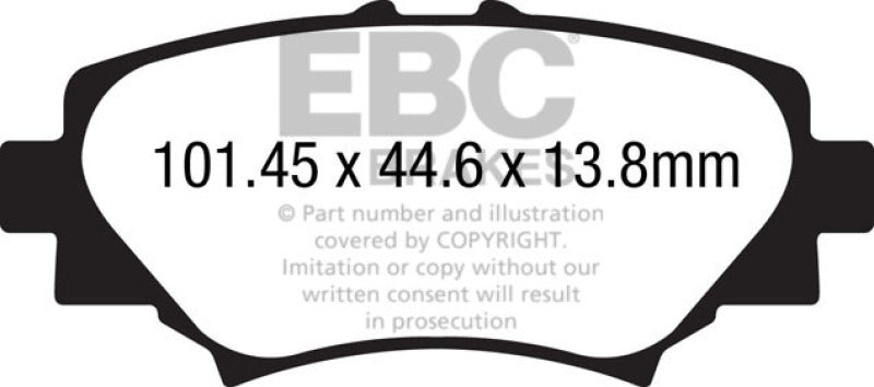 EBC 14+ Mazda 3 2.0 (Japan Build) Redstuff Rear Brake Pads EBC Brake Pads - Performance  AXOPROS