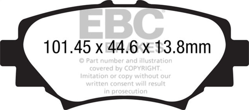 EBC 14+ Mazda 3 2.0 (Japan Build) Redstuff Rear Brake Pads EBC Brake Pads - Performance  AXOPROS