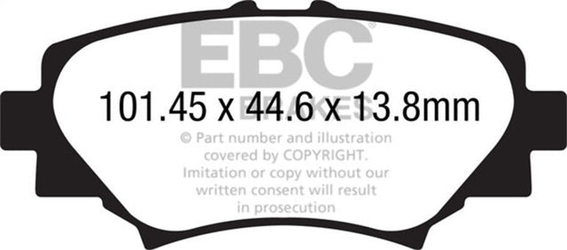 EBC 14+ Mazda 3 2.0 (Japan Build) Redstuff Rear Brake Pads EBC Brake Pads - Performance  AXOPROS