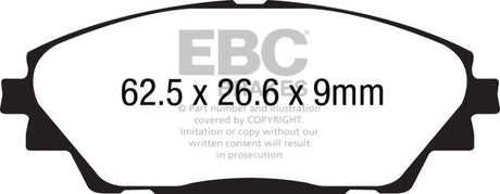 EBC 14+ Mazda 3 2.0 (Japan Build) Yellowstuff Front Brake Pads EBC Brake Pads - Performance  AXOPROS