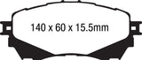 EBC 14+ Mazda 6 2.5 Yellowstuff Front Brake Pads EBC Brake Pads - Performance  AXOPROS