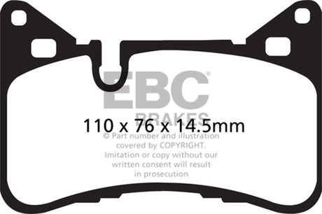 EBC 14 Mercedes-Benz C63 AMG (W204) 6.2 Bluestuff Rear Brake Pads EBC Brake Pads - Racing  AXOPROS