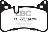 EBC 14 Mercedes-Benz C63 AMG (W204) 6.2 Redstuff Rear Brake Pads EBC Brake Pads - Performance  AXOPROS