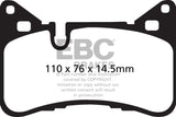 EBC 14 Mercedes-Benz C63 AMG (W204) 6.2 Yellowstuff Rear Brake Pads EBC Brake Pads - Performance  AXOPROS