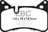 EBC 14 Mercedes-Benz C63 AMG (W204) 6.2 Yellowstuff Rear Brake Pads EBC Brake Pads - Performance  AXOPROS