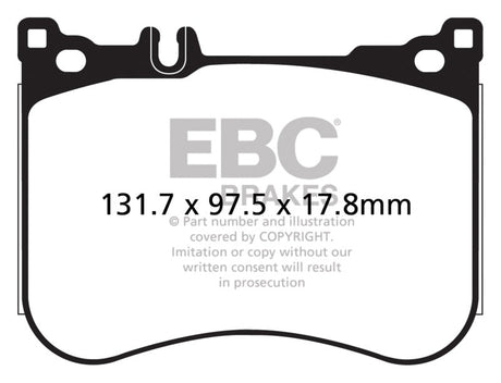 EBC 14+ Mercedes-Benz S550 4.7 Twin Turbo AMG Sport Pkg Yellowstuff Front Brake Pads EBC Brake Pads - Performance  AXOPROS