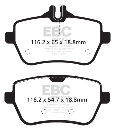 EBC 14+ Mercedes-Benz S550 4.7 Twin Turbo Redstuff Rear Brake Pads EBC Brake Pads - Performance  AXOPROS