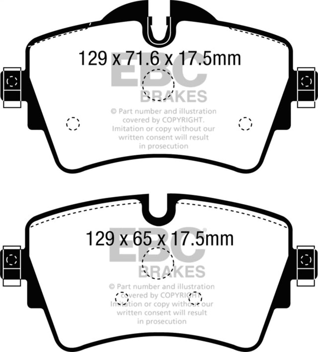EBC 14+ Mini Hardtop 2.0 Turbo Cooper S Redstuff Front Brake Pads EBC Brake Pads - Performance  AXOPROS