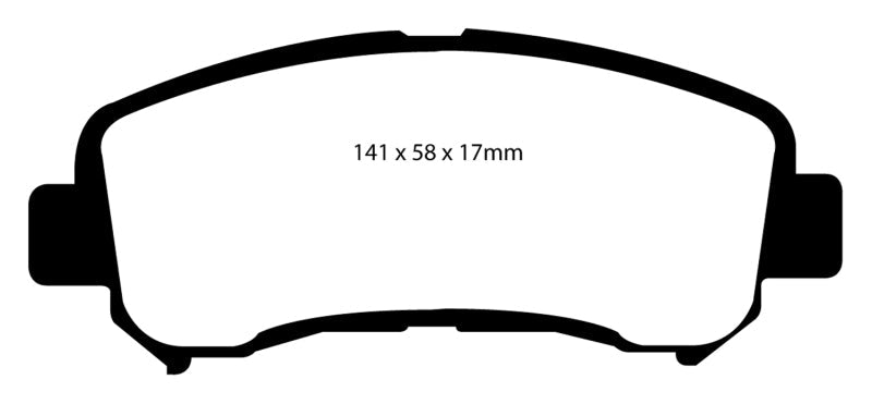 EBC 14+ Nissan Juke 1.6 Turbo Nismo RS Yellowstuff Front Brake Pads EBC Brake Pads - Performance  AXOPROS