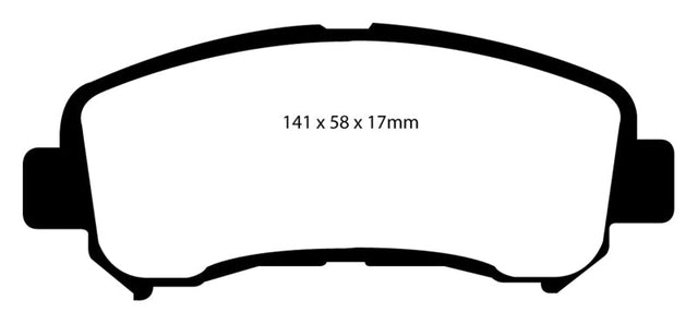 EBC 14+ Nissan Juke 1.6 Turbo Nismo RS Yellowstuff Front Brake Pads EBC Brake Pads - Performance  AXOPROS