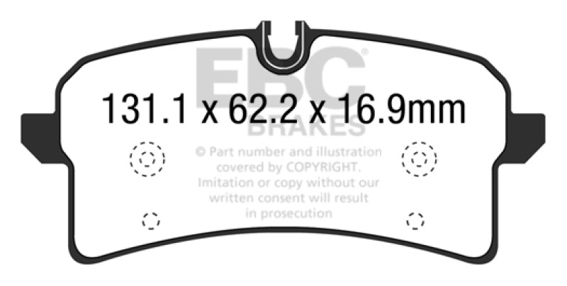 EBC 14+ Porsche Macan (Cast Iron Rotors only) 3.6 Twin Turbo Yellowstuff Rear Brake Pads EBC Brake Pads - Performance  AXOPROS