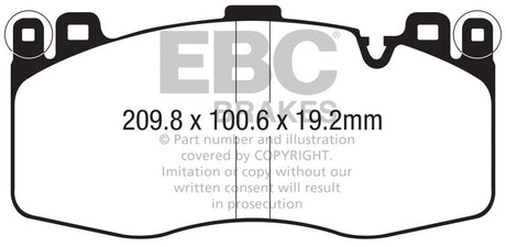EBC 15-19 BMW X5M 4.4TT (F85) Redstuff Front Brake Pads EBC Brake Pads - Performance  AXOPROS
