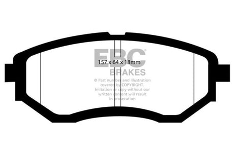 EBC 15-21 Subaru WRX 2.5L (Excl 2022 Models) Bluestuff Front Brake Pads EBC Brake Pads - Racing  AXOPROS