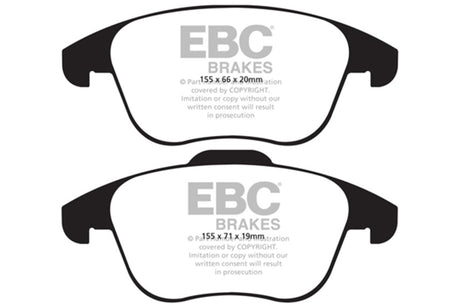 EBC 15 and up Audi Q3 2.0 Turbo Redstuff Front Brake Pads EBC Brake Pads - Performance  AXOPROS